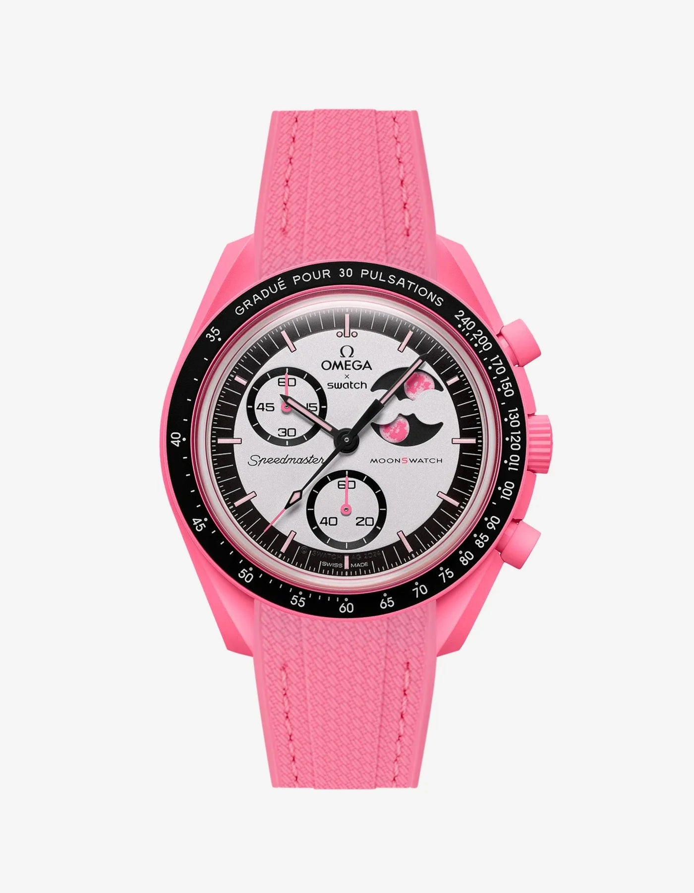 Custom Strap - OMEGA® X SWATCH® BIOCERAMIC MOONSWATCH™ – MISSION TO THE MOON – PINK MOON (MOONSHINE GOLD)
